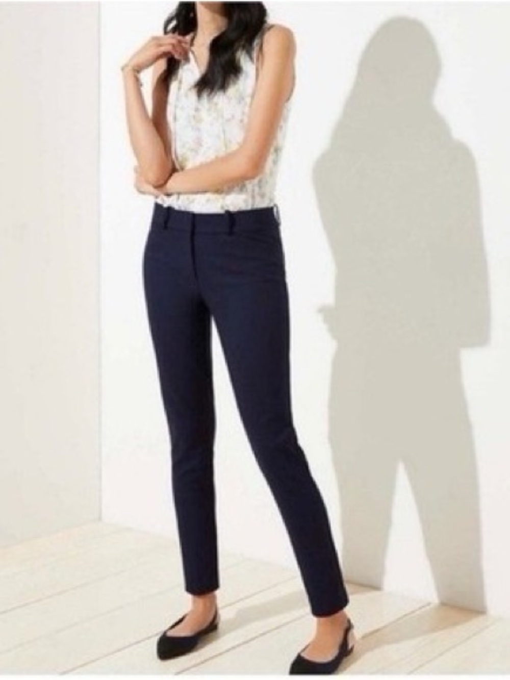NWT$79 Ann Taylor LOFT Marisa Skinny Pants, Cotton blends, Navy Blue, 6P
